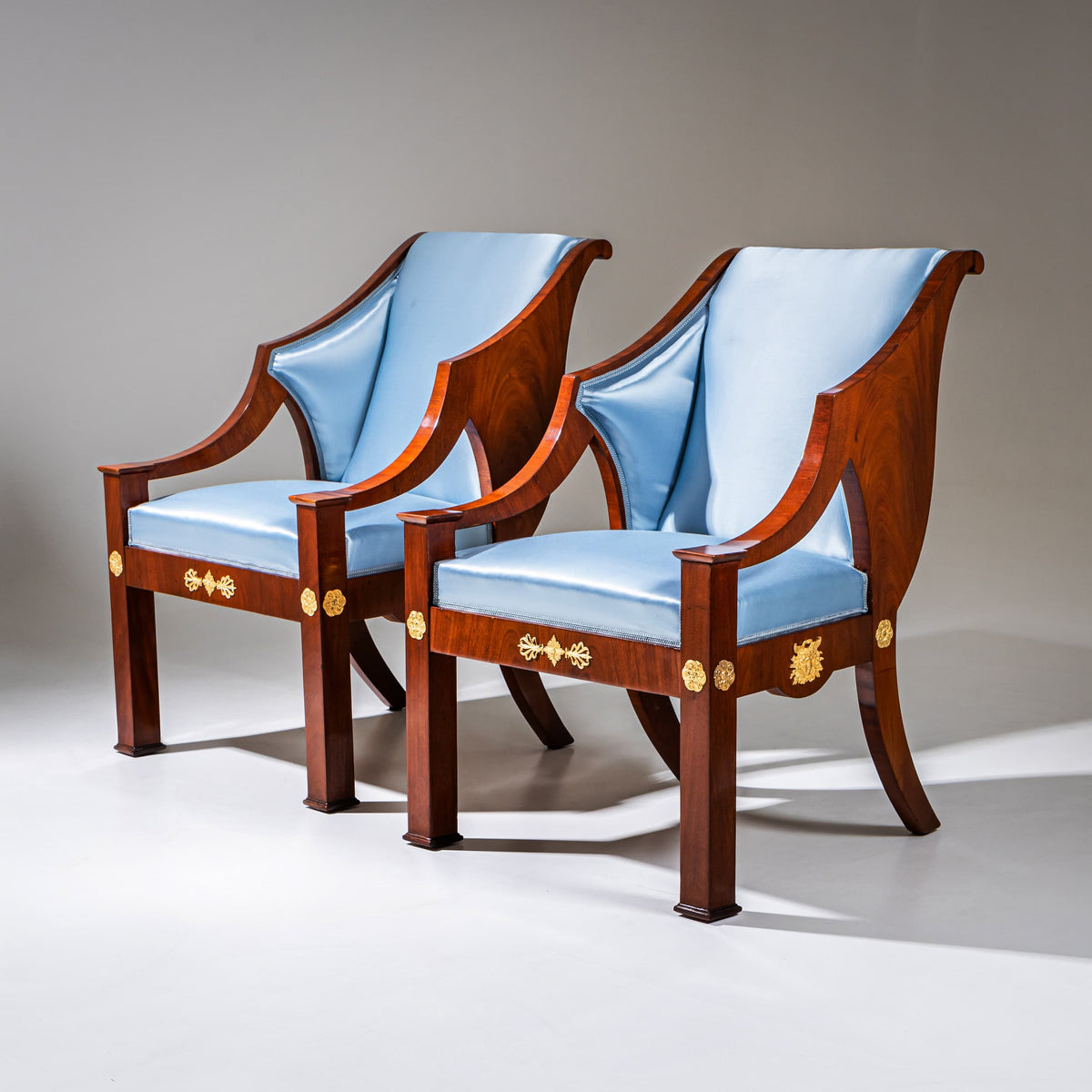 Pair of Empire Armchairs, Stockholm / Sweden, Early 19th Century