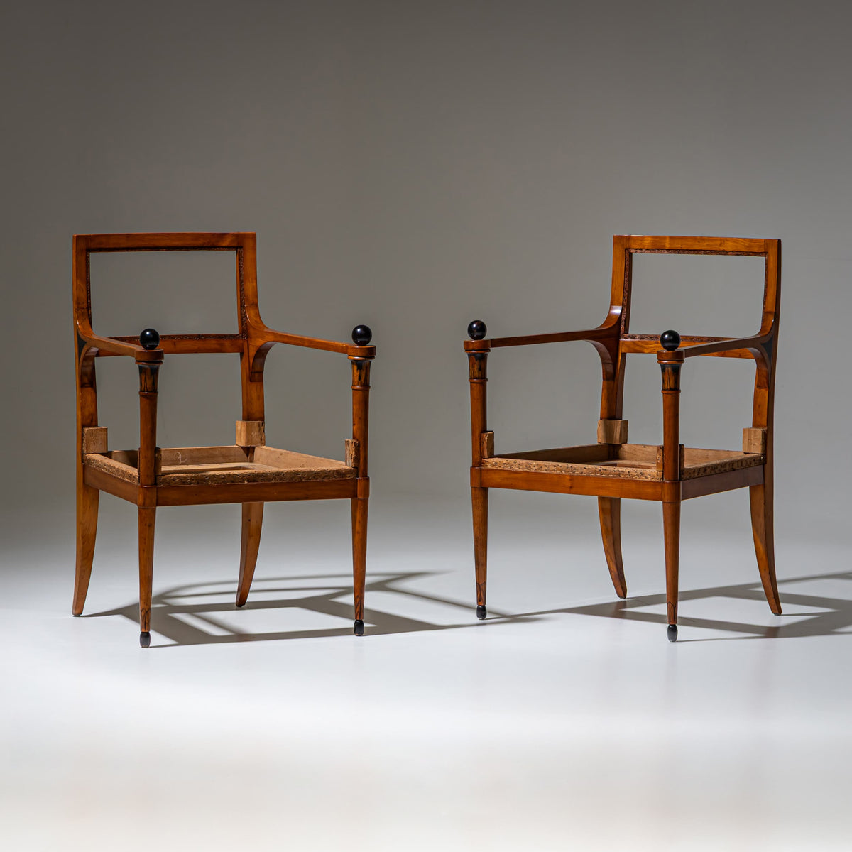 Pair of Empire Armchairs, Schloss Aschaffenburg, Southern Germany, Early 19th Century