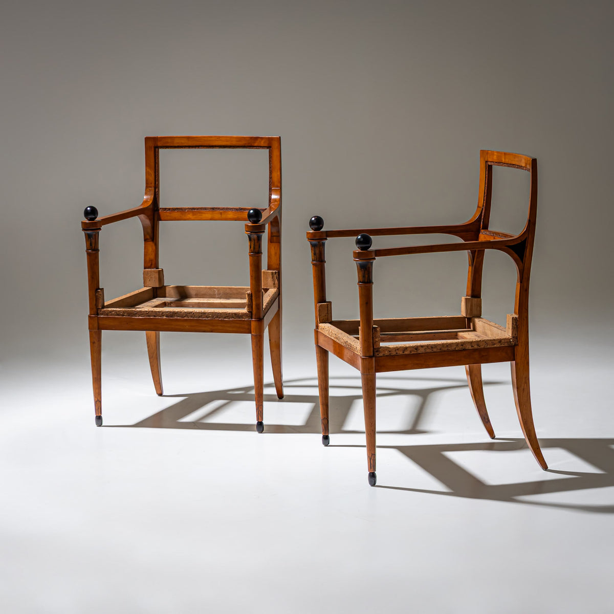Pair of Empire Armchairs, Schloss Aschaffenburg, Southern Germany, Early 19th Century