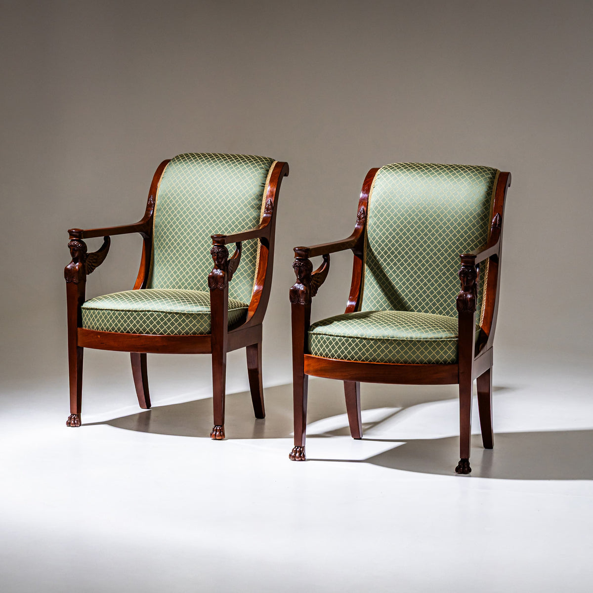 Empire Armchairs, Stamped Henri Jacob (Maître 1779), France, Early 19th Century