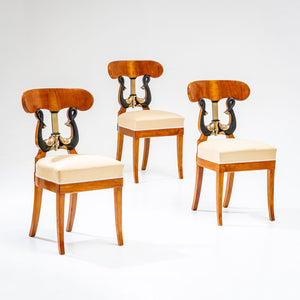 Empire Side Chairs with Dolphin Decoration, Southern Germany, around 1810