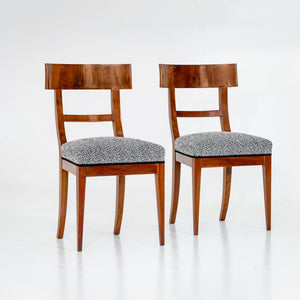 Pair of Biedermeier Chairs in Cherrywood, circa 1820