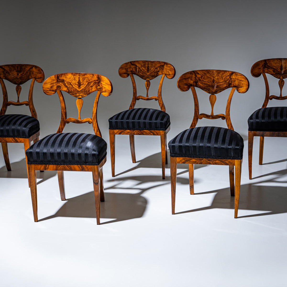 Set of Five Biedermeier Side Chairs, Circa 1830