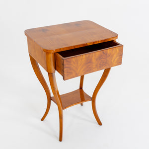 Biedermeier side table with one drawer, Thuringia circa 1830
