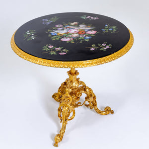 Tisch mit floralem Mikromosaik, Wien / Italien, 2. Hälfte 19. Jahrhundert