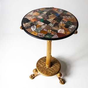 Gueridon after a Design by K. F. Schinkel with Italian Pietra Dura Table Top, Berlin around 1825