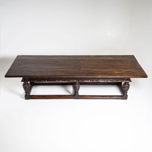 Very Large Dining Table in Solid Walnut, 18th/19th Century