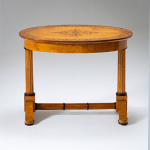 Oval Biedermeier Center Table, circa 1840