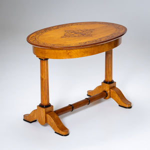 Oval Biedermeier Center Table, circa 1840