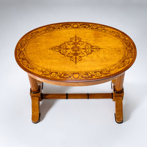 Oval Biedermeier Center Table, circa 1840