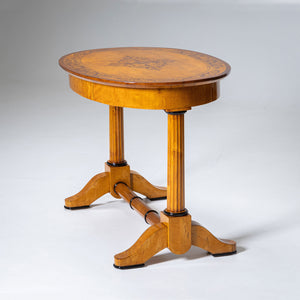 Oval Biedermeier Center Table, circa 1840