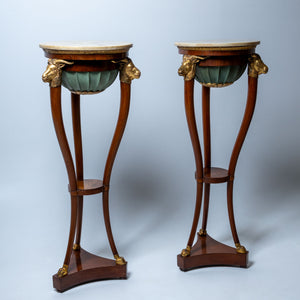 Pair of Tall Italian Torchères, Likely Naples, Early 19th Century