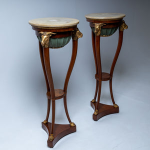 Pair of Tall Italian Torchères, Likely Naples, Early 19th Century