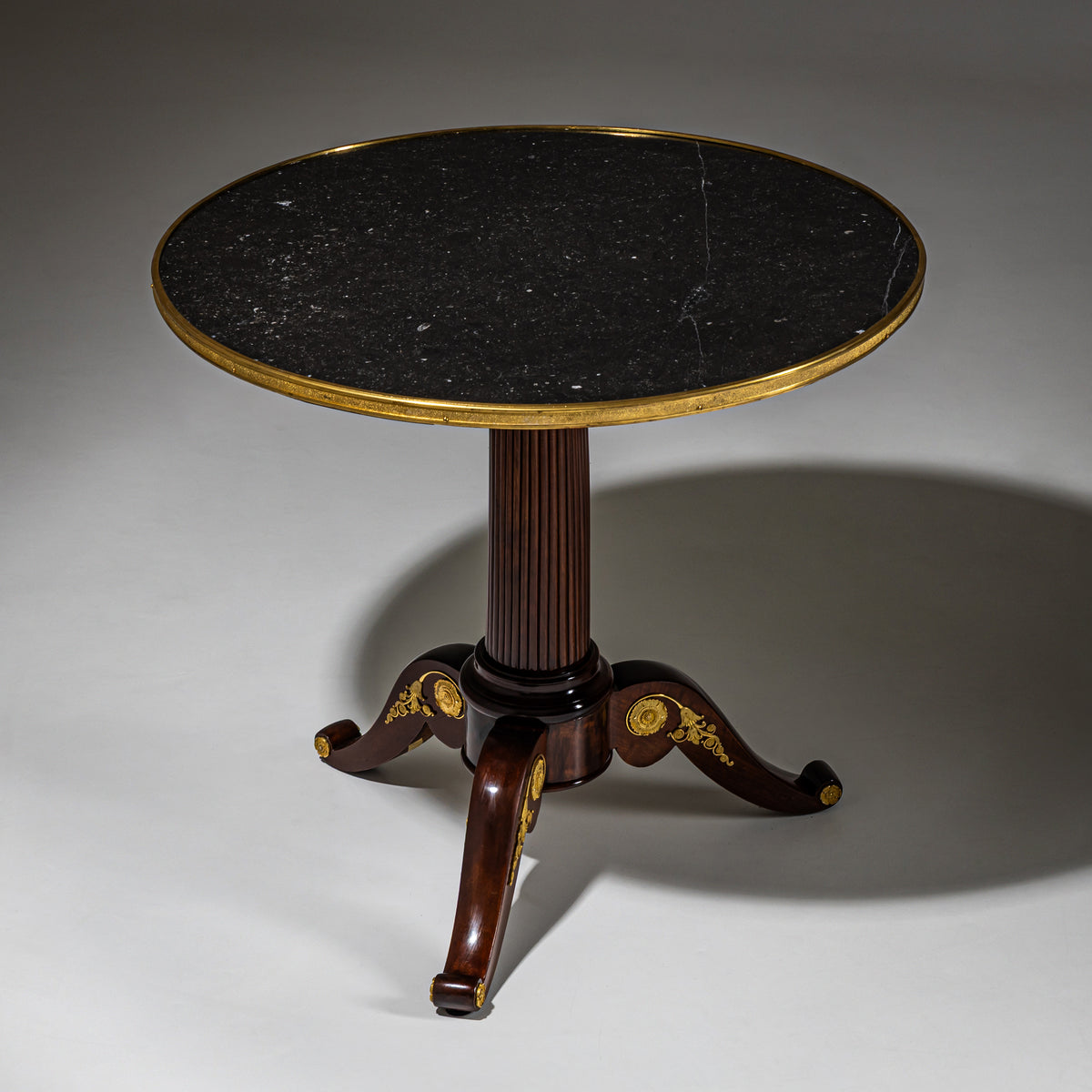 Guéridon with Black Stone Top, Restauration Period, France, circa 1830
