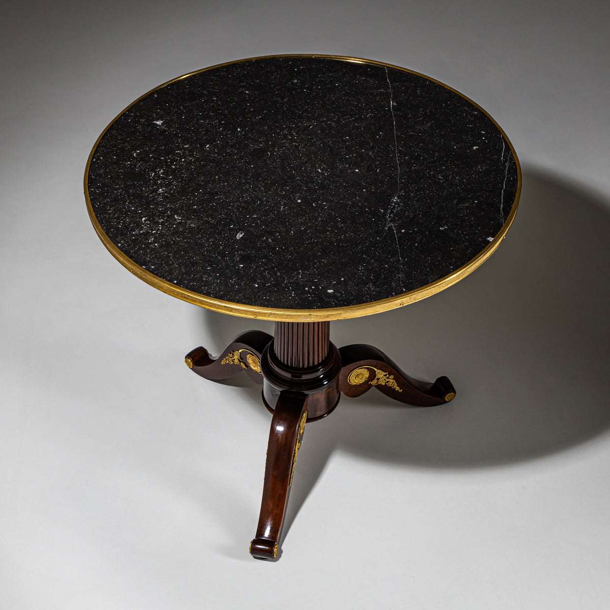 Guéridon with Black Stone Top, Restauration Period, France, circa 1830