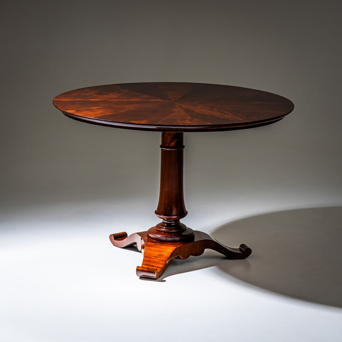 Center Table in Mahogany, probably Austria, 19th Century