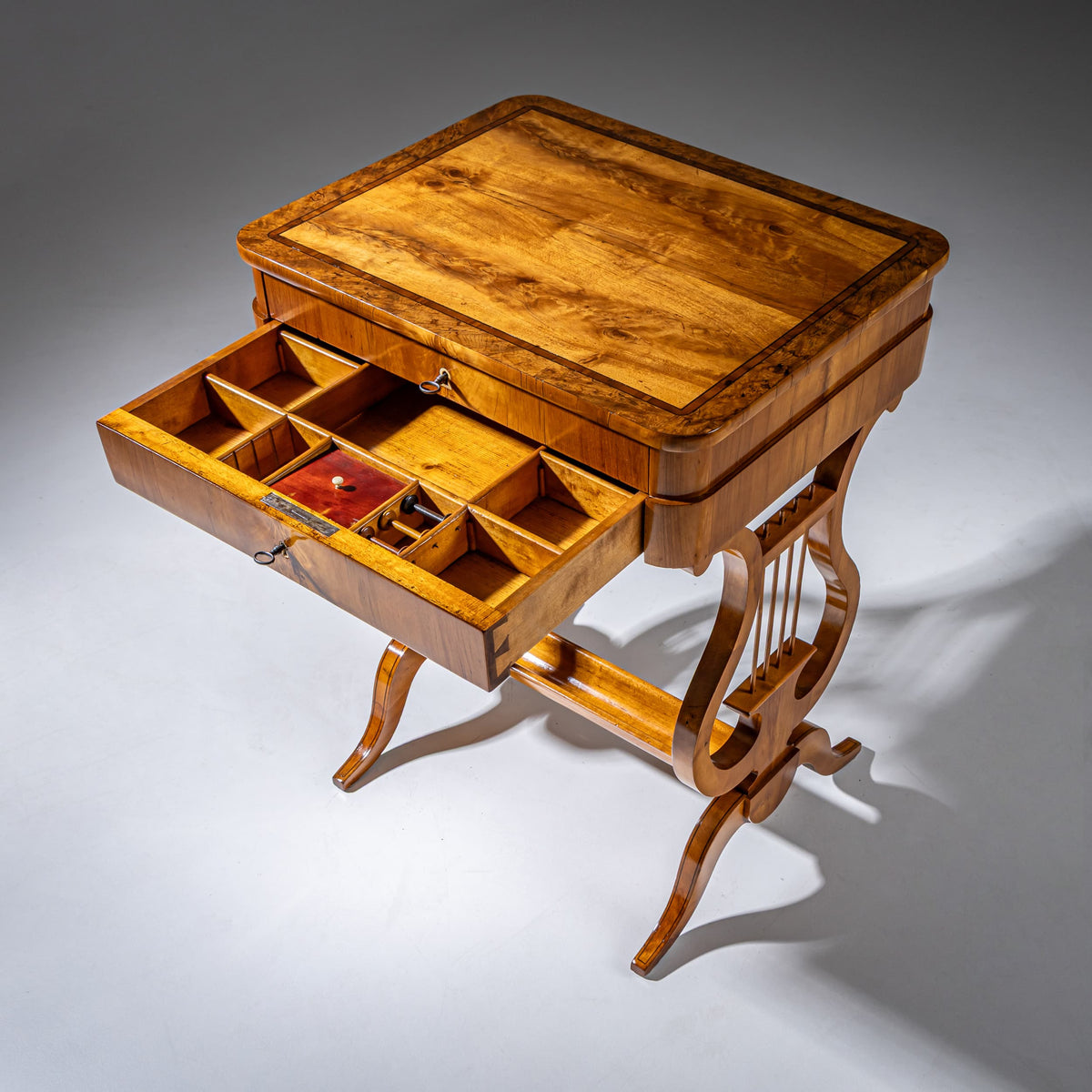 Biedermeier Sewing Table, probably Saxony, circa 1830