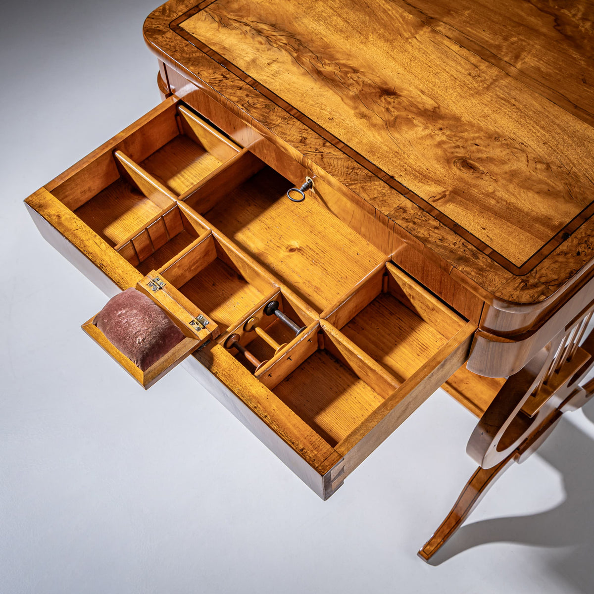 Biedermeier Sewing Table, probably Saxony, circa 1830