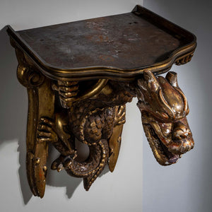 Golden Dragon as Wall Console, France 2nd Half 19th Century