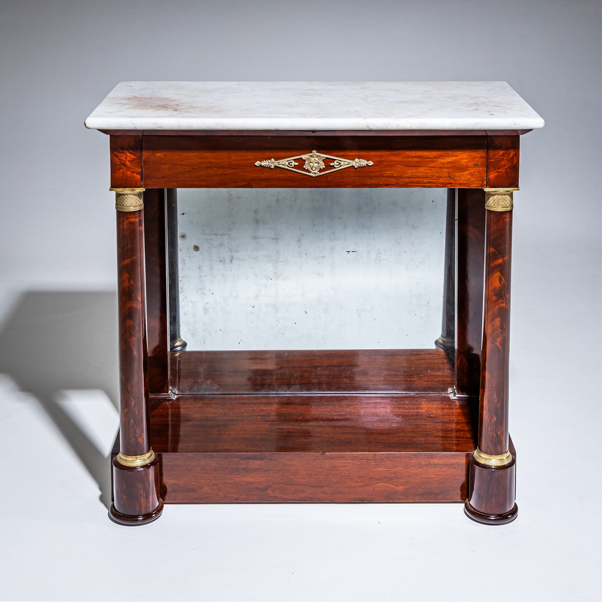 Empire Wall Console with Marble Top, early 19th Century