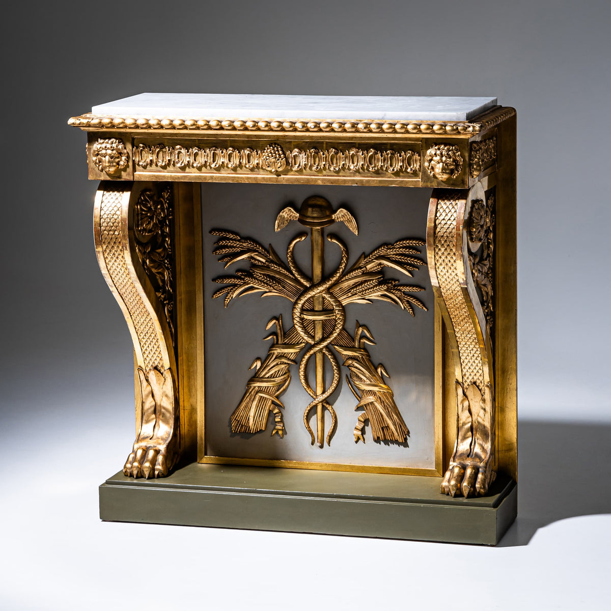 Empire Wall Console by P. G. Bylander, Gothenburg / Sweden, First Half of the 19th Century