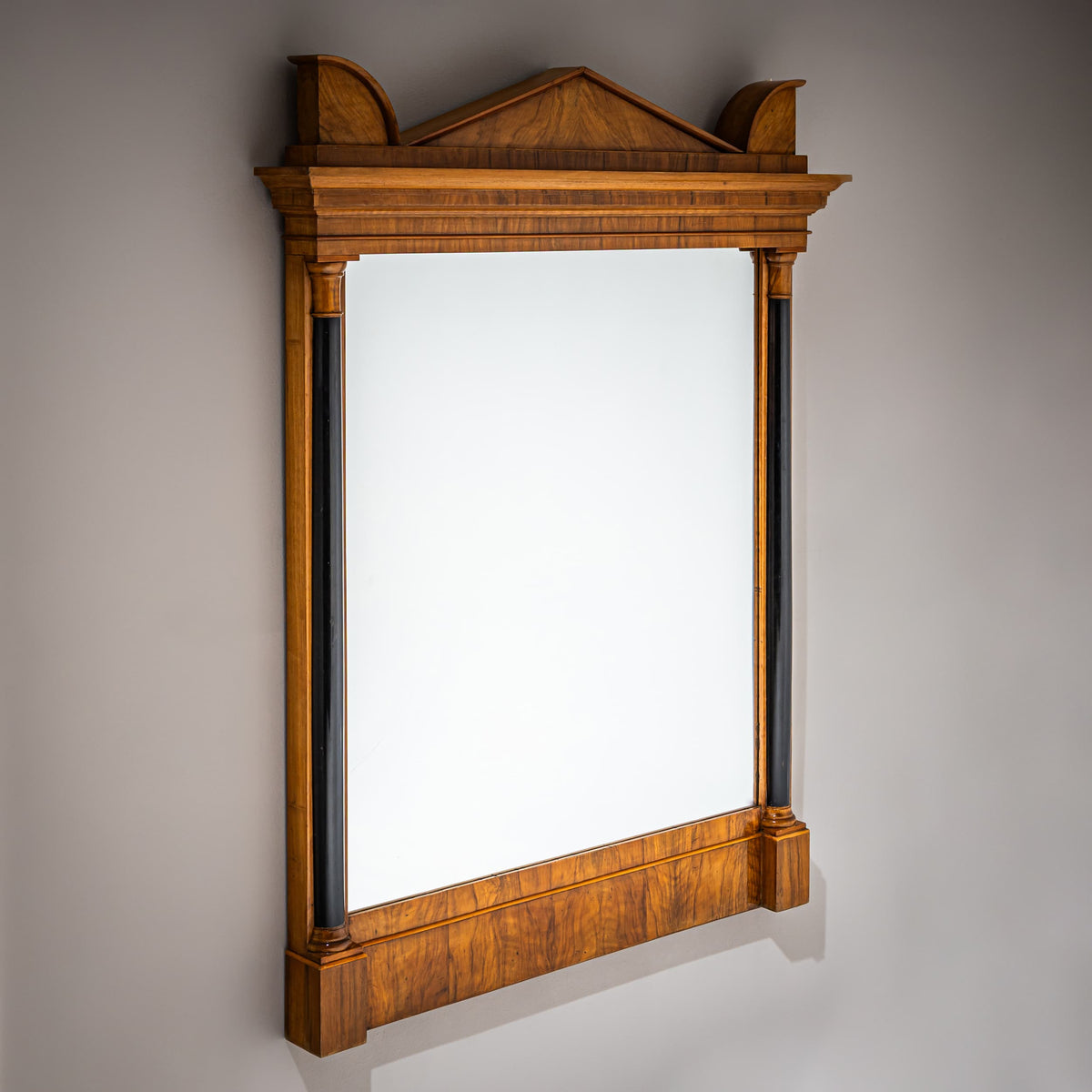 Biedermeier Wall Mirror with Columns, 19th Century