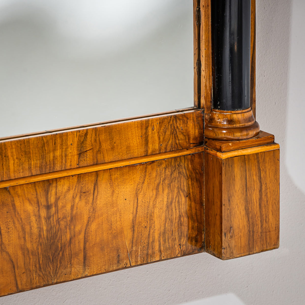 Biedermeier Wall Mirror with Columns, 19th Century