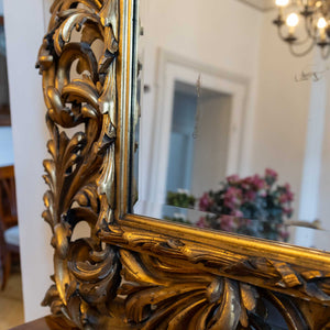 Large Giltwood Wall Mirror, Florence, circa 1880