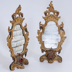 Two Rococo Table Mirrors, Mid-18th Century