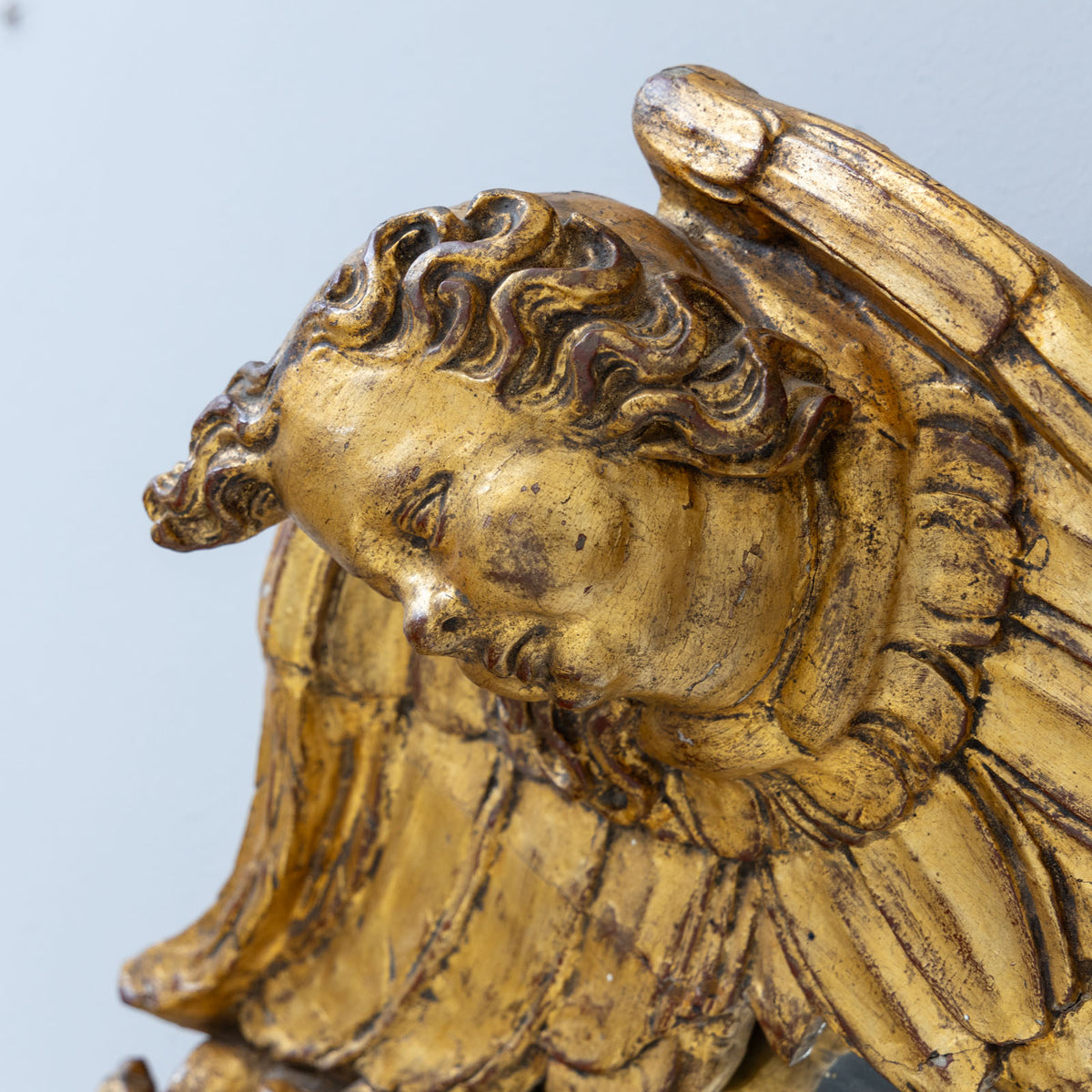 Goldener Rokoko Wandspiegel, 2. Hälfte 18. Jahrhundert