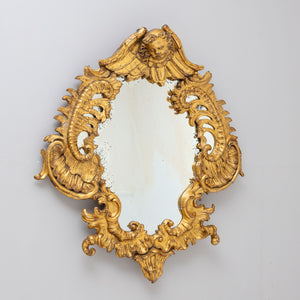 Golden Rococo Wall Mirror, 2nd Half 18th Century