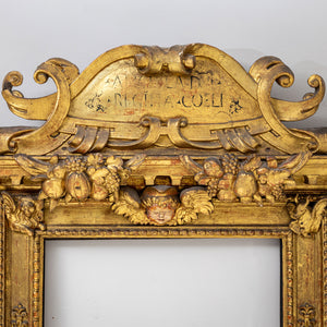 Large Early Baroque Frame, “Regina Coeli,” Italy, late 16th/ early 17th Century