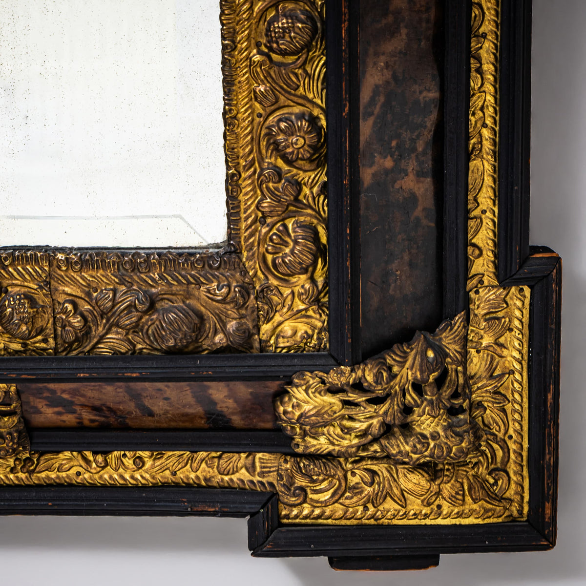 Baroque-Style Wall Mirror, Probably Netherlands, 19th Century