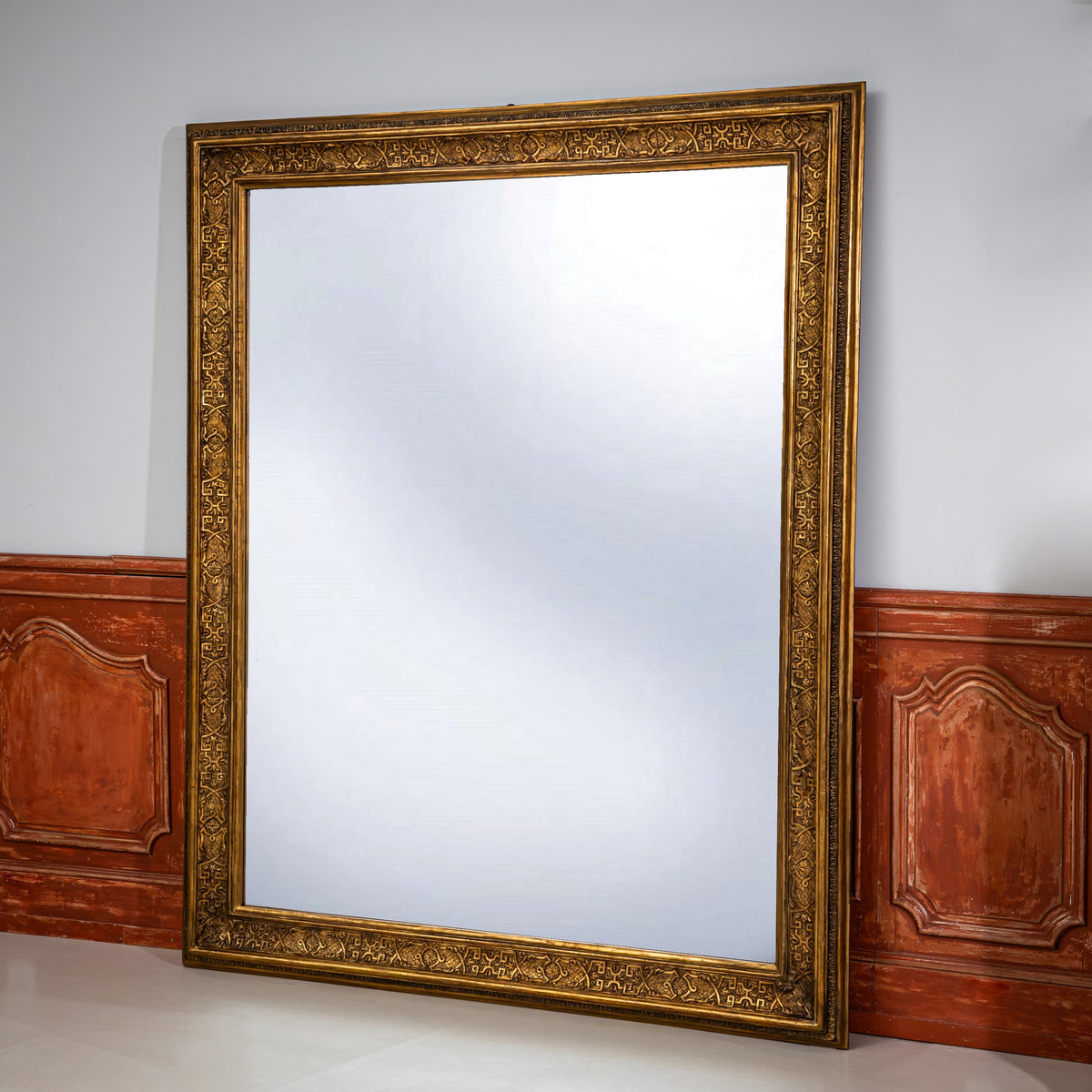 Large Gilt Régence-Style Wall Mirror, France, 19th Century