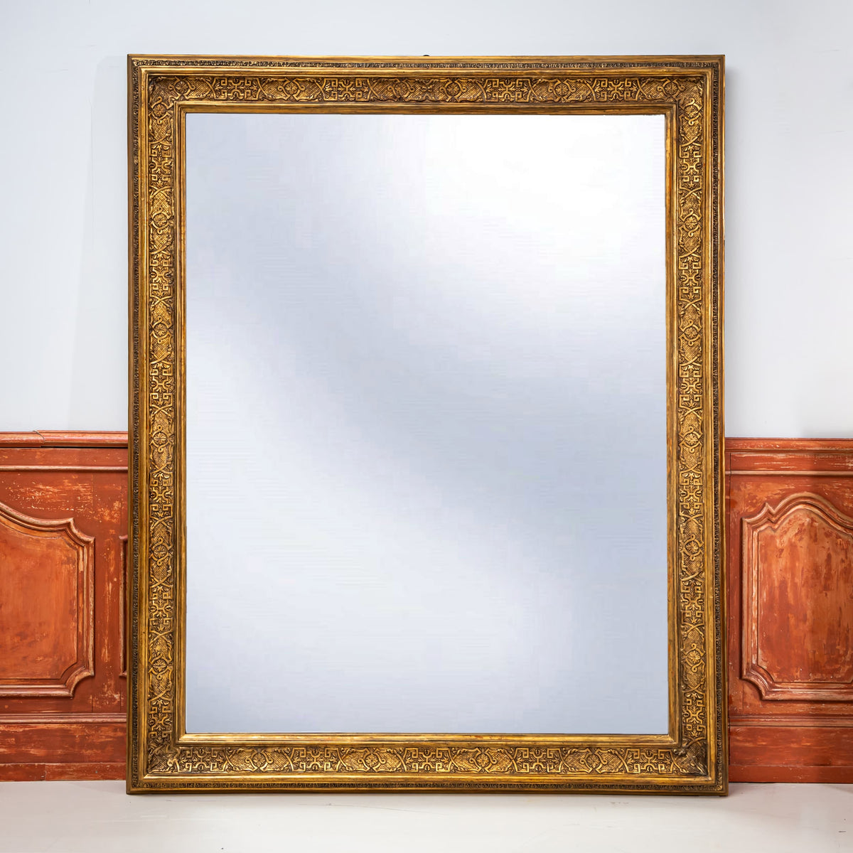 Large Gilt Régence-Style Wall Mirror, France, 19th Century