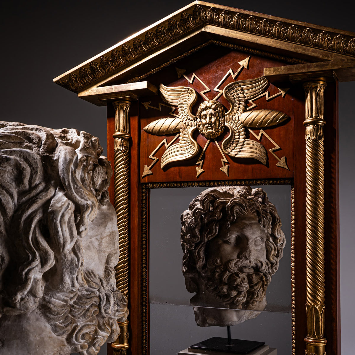 Empire Mirror by Johan Martin Berg, Gothenburg / Sweden, Early 19th Century