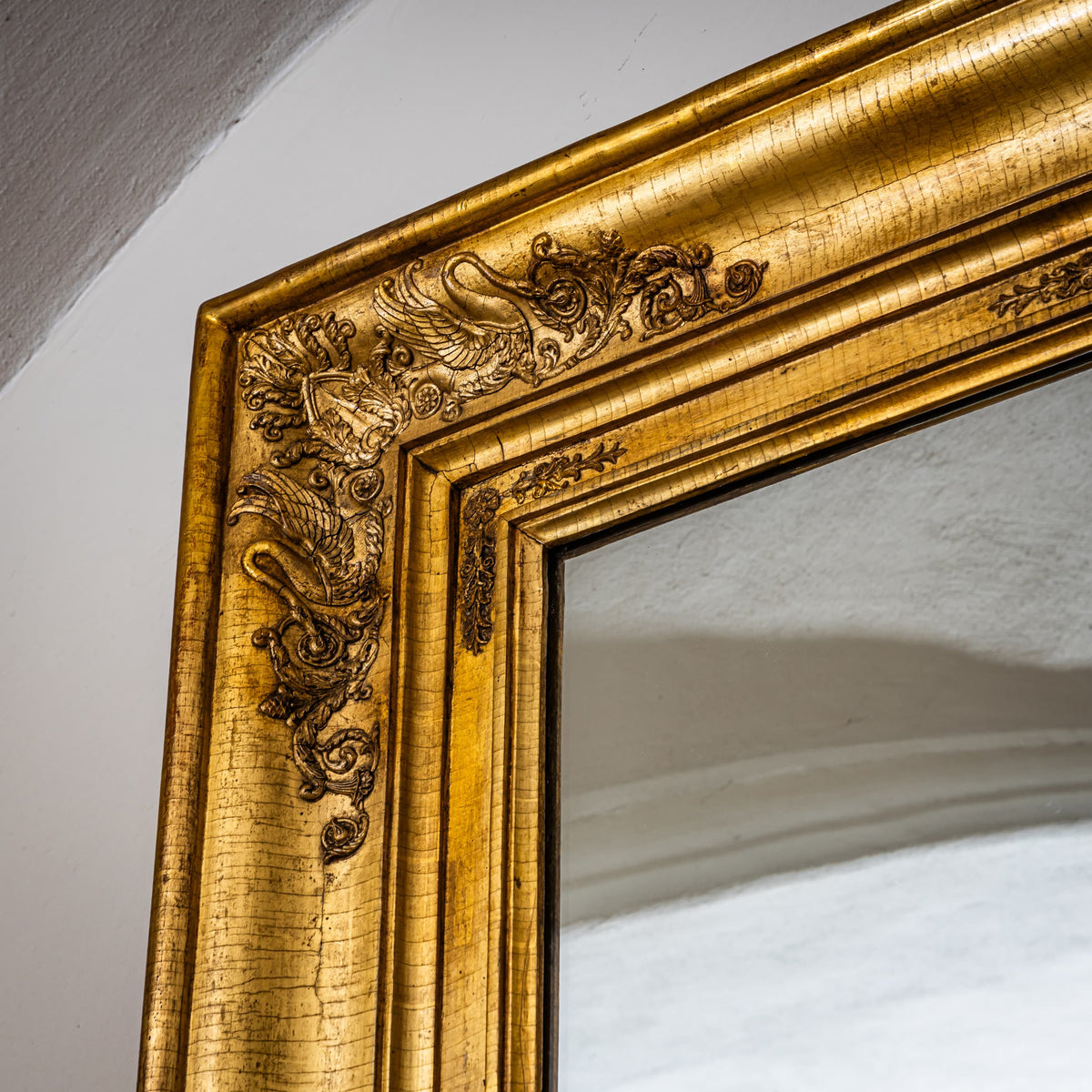 Large Gilt Empire Wall Mirror, Early 19th Century