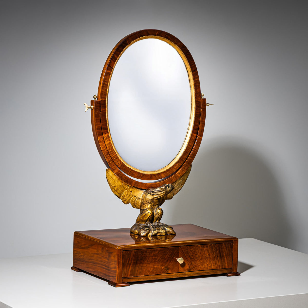 Biedermeier Table Mirror with Eagle, Vienna, Early 19th Century