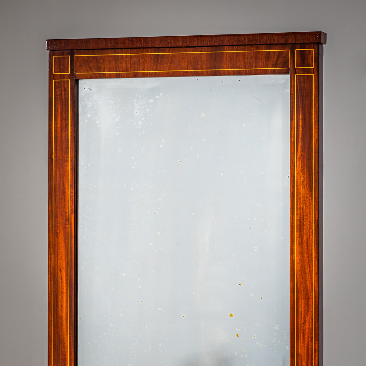 Biedermeier Wandkonsole mit Pfeilerspiegel in Mahagoni, Norddeutschland, um 1830