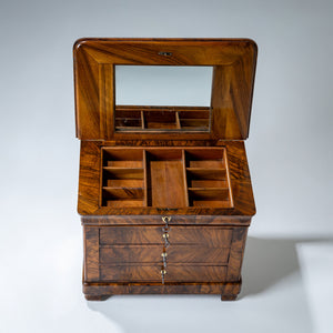 Biedermeier Miniature Chest of Drawers in Walnut, circa 1830