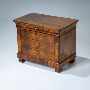 Biedermeier Miniature Chest of Drawers in Walnut, circa 1830