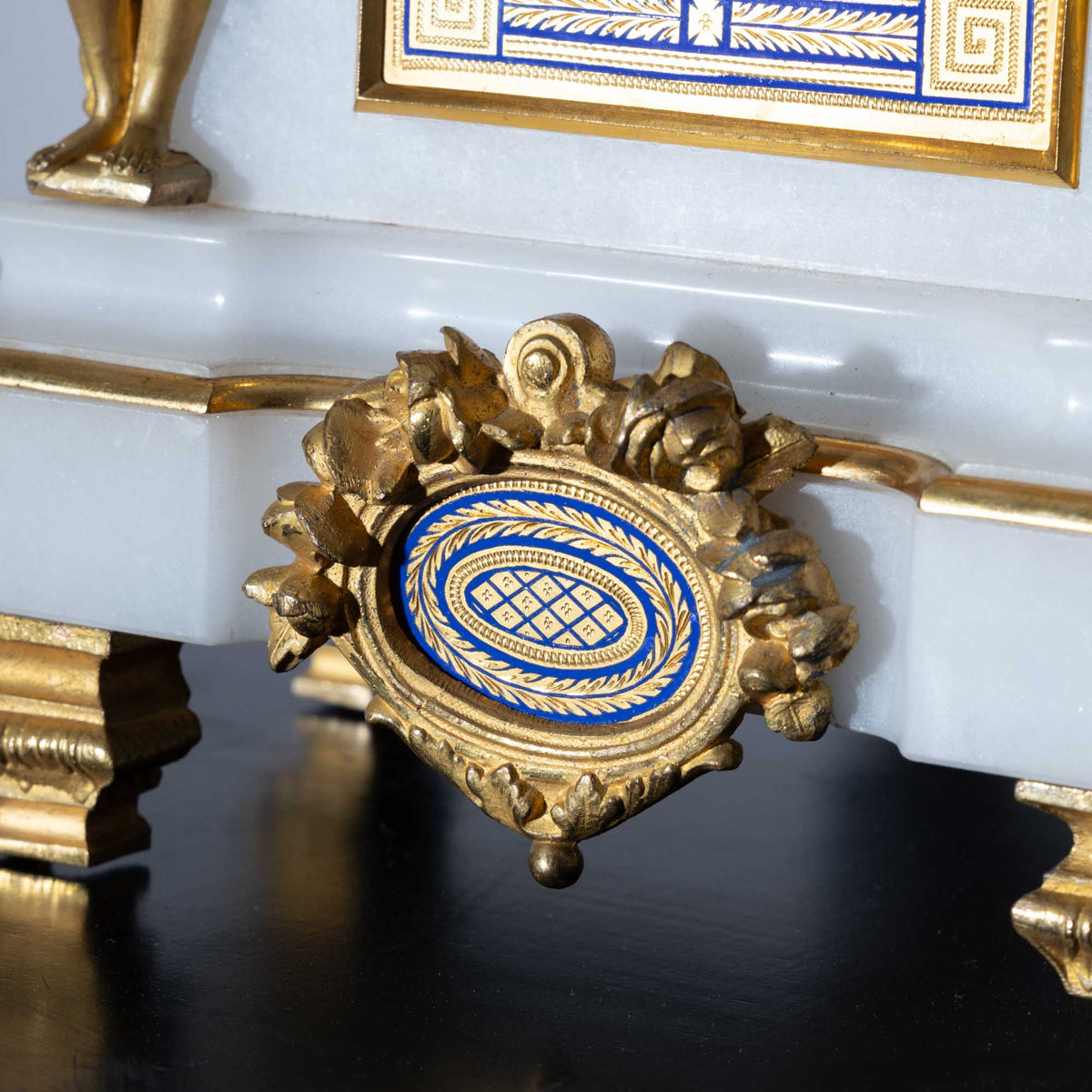 Alabaster Mantel Clock, sig. McDonald Glasgow, 19th century
