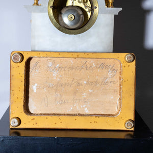 Alabaster Mantel Clock, sig. McDonald Glasgow, 19th century