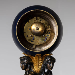Mantel Clock depicting the Three Arts, France, Mid-19th Century