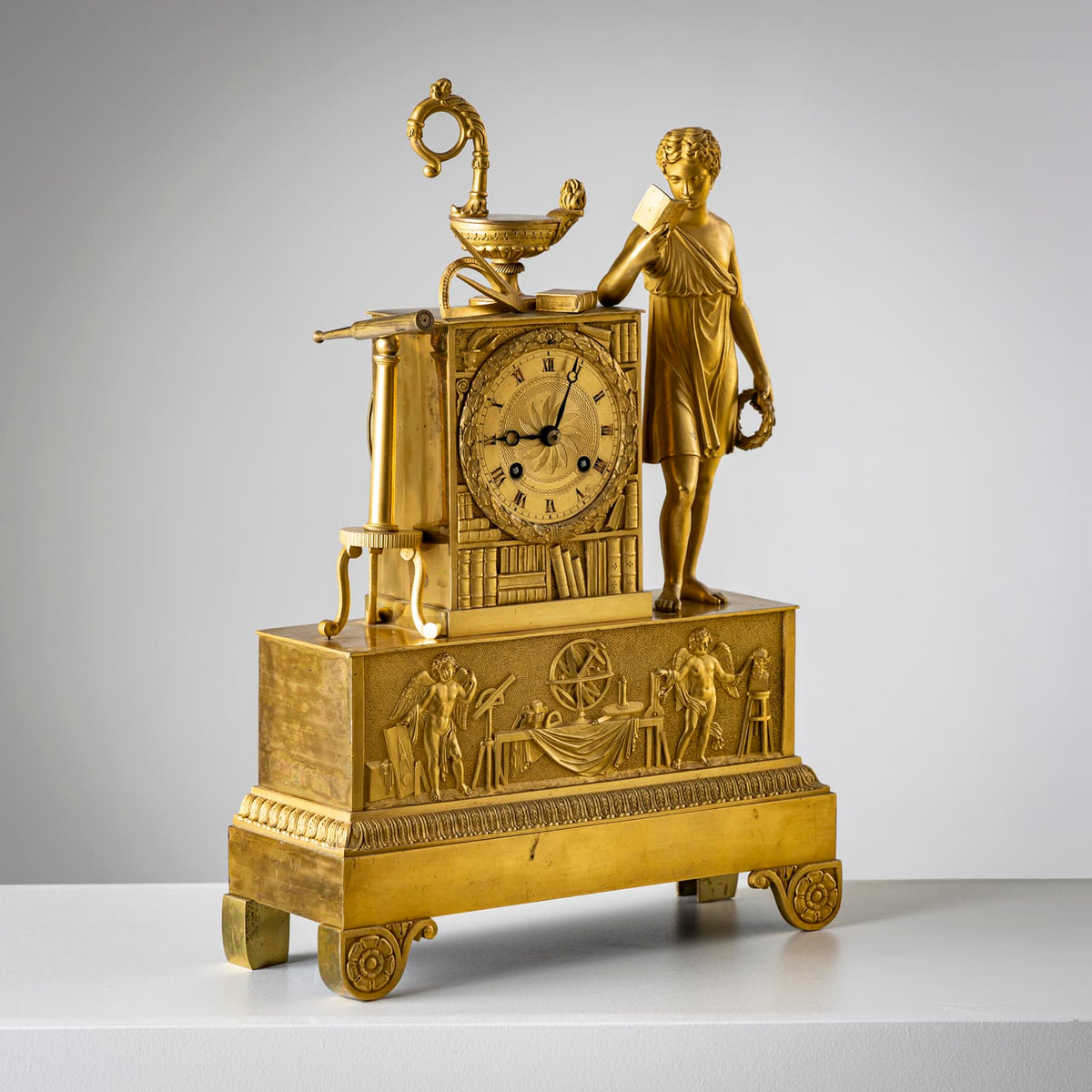 Mantel Clock, Allegory of the Sciences, France around 1830