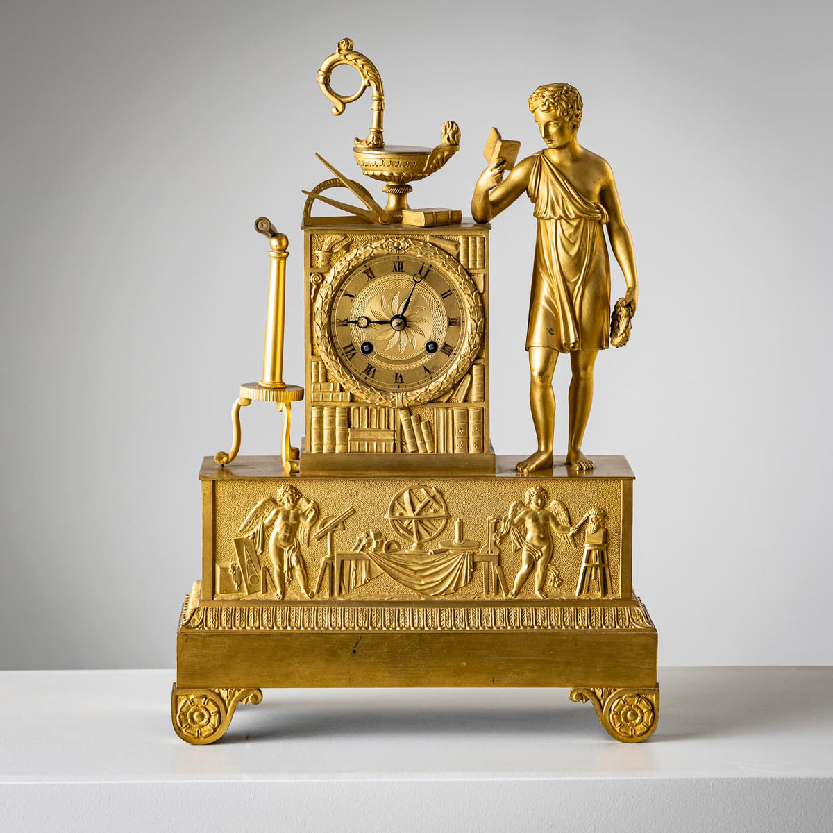 Mantel Clock, Allegory of the Sciences, France around 1830