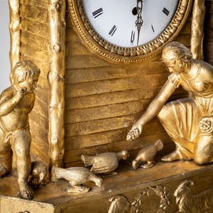 Mantel Clock with Genre Scene, Vienna 19th Century