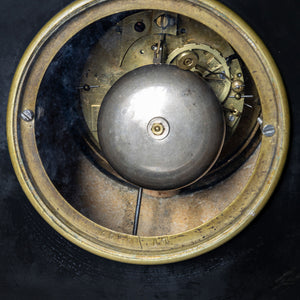 Black Mantel clock with Benjamin Franklin in Bronze, 2nd Half 19th Century