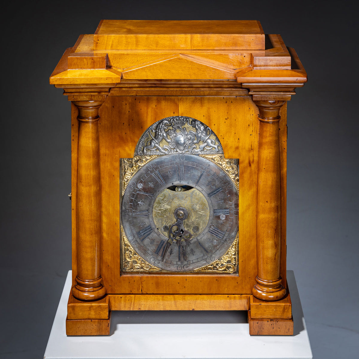 Baroque Wall Clock in a Biedermeier Case, 18th/19th Century