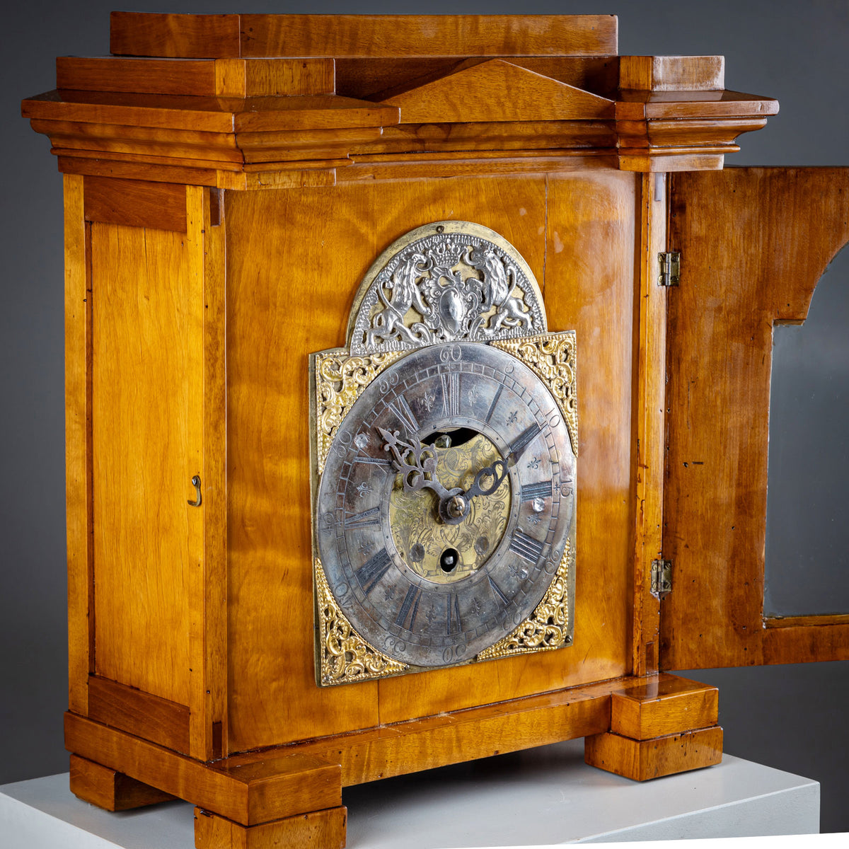 Baroque Wall Clock in a Biedermeier Case, 18th/19th Century